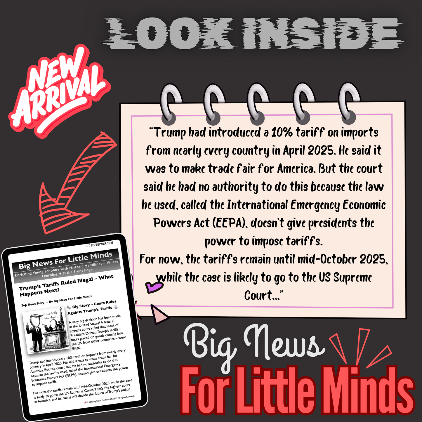 Trump Tariffs Illegal: Key Takeaways from Ruling in Kids Article Pack with Freebie Worksheets!