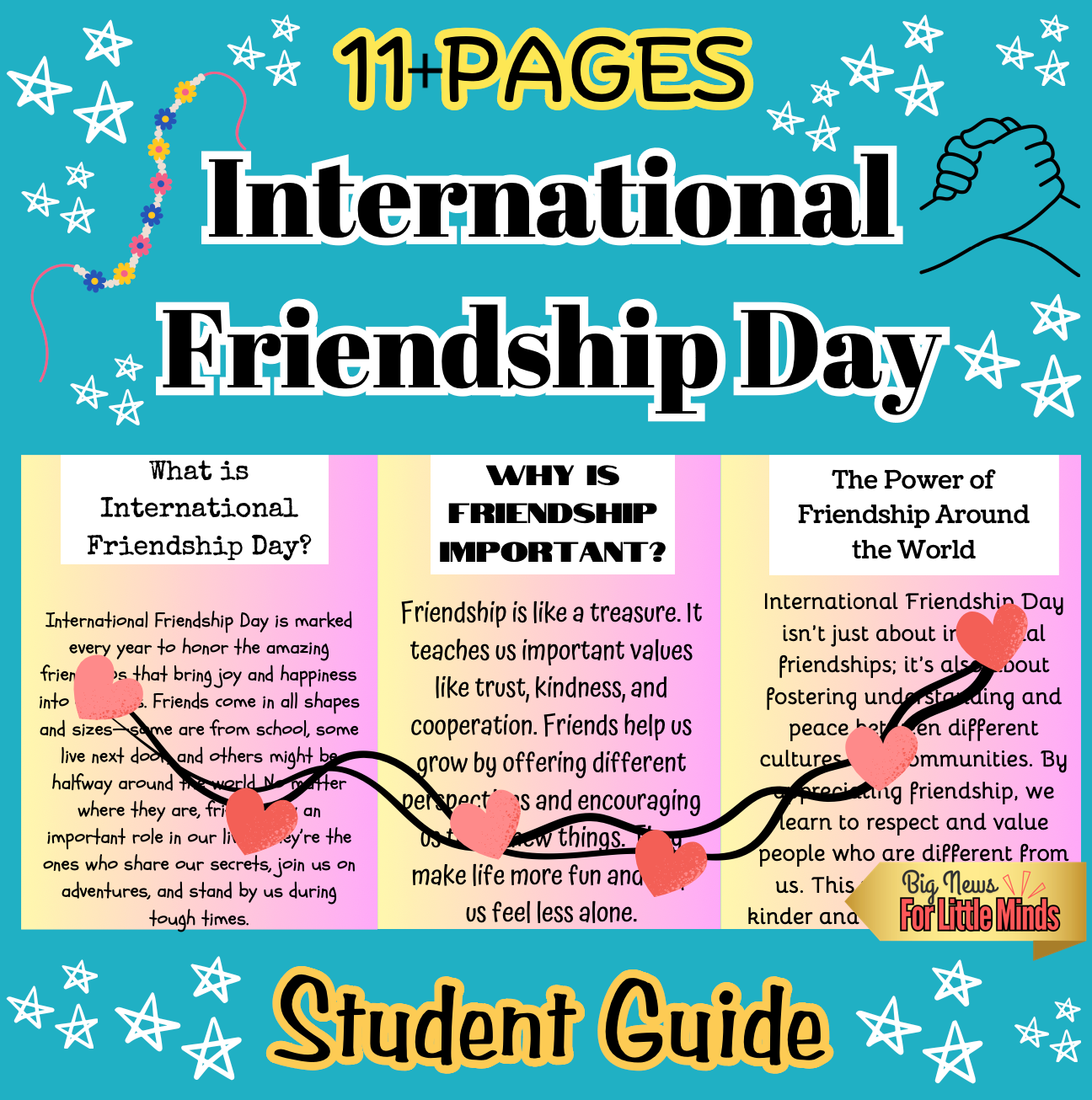 International Friendship Day Reading: What is Friendship? Mini Colourful Lesson in July