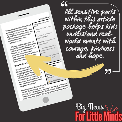 US takeover of Venezuela: What is Happening 2026 Article Pack for Kids with Freebies