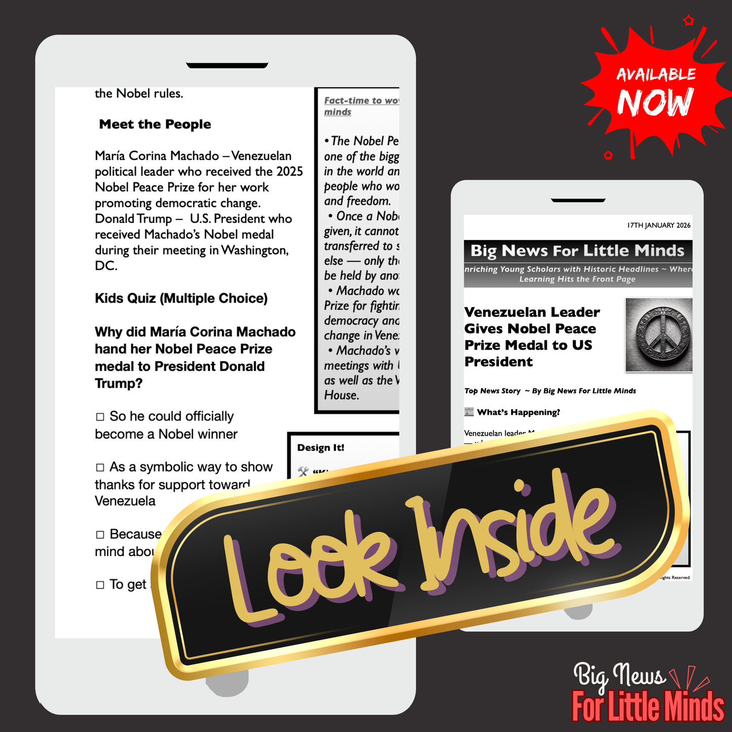 Venezuelan Leader Gives Nobel Peace Prize Medal to Trump: Kids News Pack