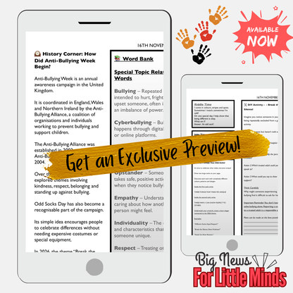 UNITED IN ORANGE! Unity Day: Anti-Bullying Newspaper & Activities for Kids 2026