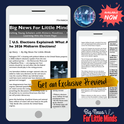 The 2026 United States Midterm Elections: Kids Article & Freebie Package!
