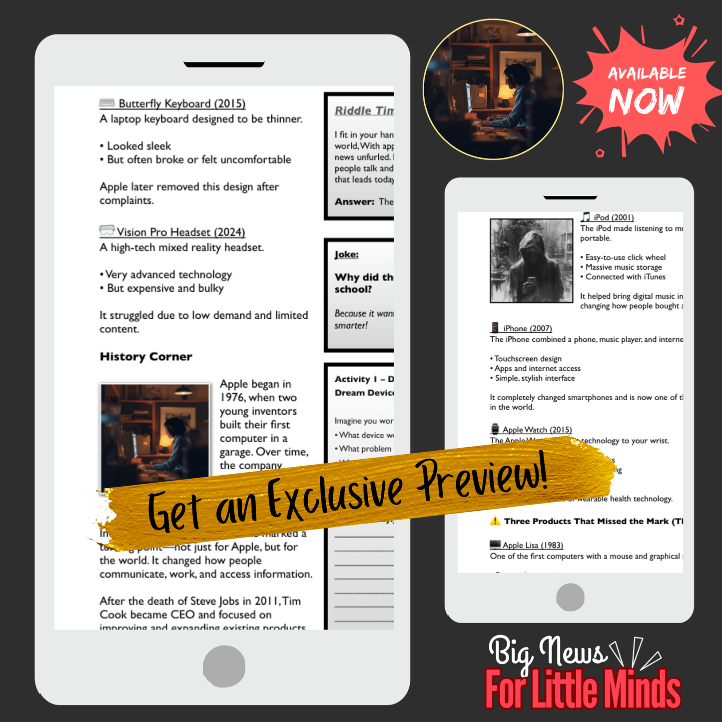 Apple at 50: Hits, Misses & Game-Changing Ideas: Kids Newspaper Pack 2026!
