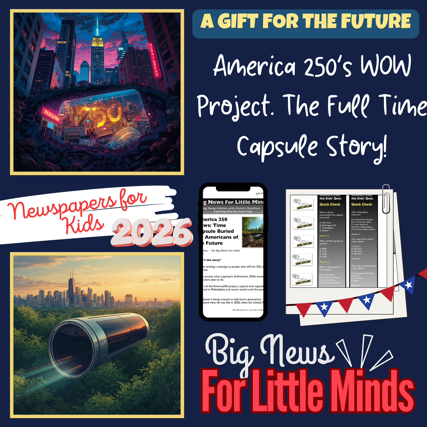 America250’s Time Capsule: Do Not Open Until 2276! Article, Activities, Quiz & Freebies!