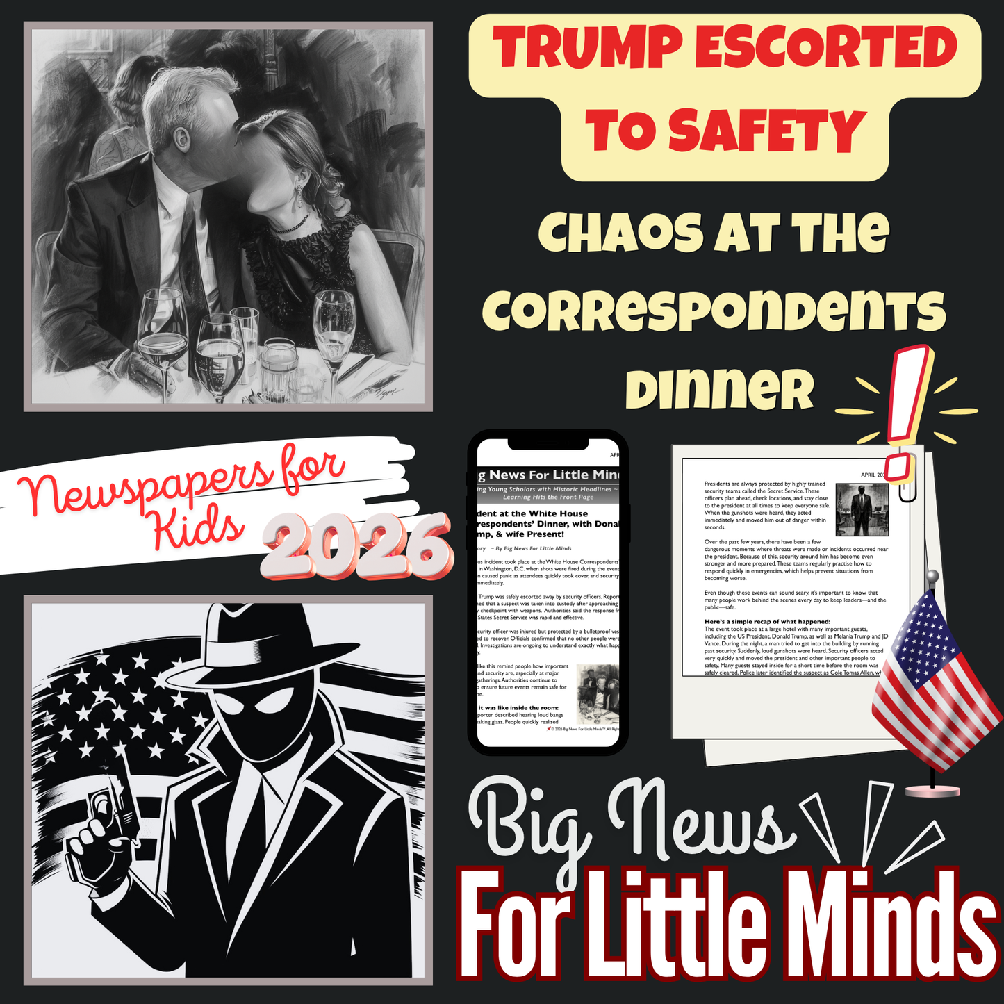 Trump Escorted Away as Incident Unfolds: Correspondent's Dinner 2026 Article Pack