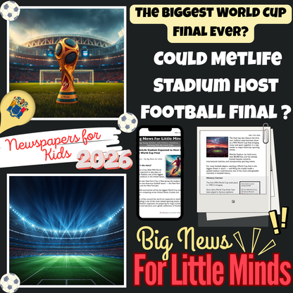 The Biggest World Cup Final Ever? Soccer World Cup 2026 Article, Activities & Quiz