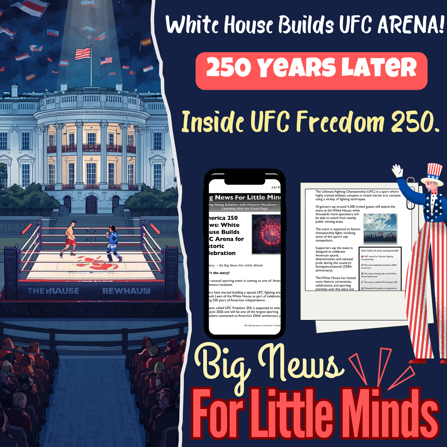 America250 & Trump: White House UFC Arena Makes: What is this Event (4th of July)!