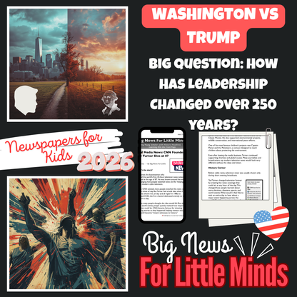 Washington & Trump Compared: 4th July Special Lesson: America Turns 250! Fun Pack