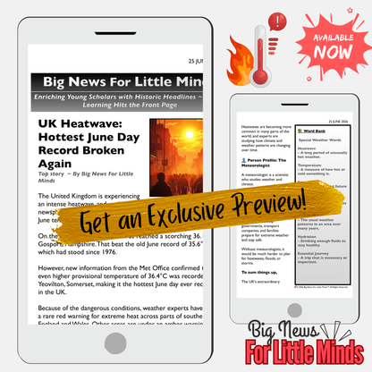 Britain’s Hottest Day Ever: World Record Heat Hits: Summer 2026! Article & Activities