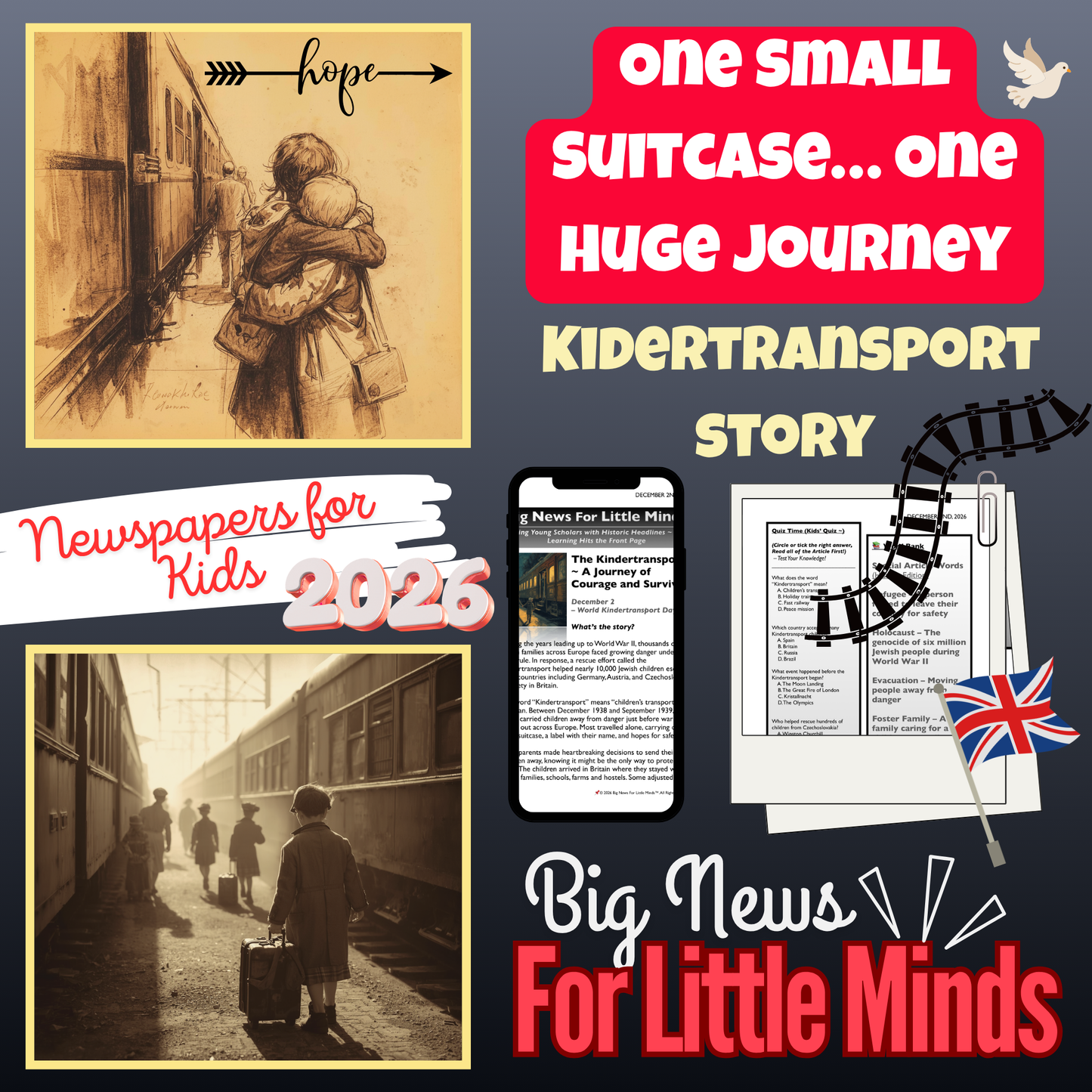 World Kindertransport Day: Hope on Tracks During World War 2: Reading & Activities!
