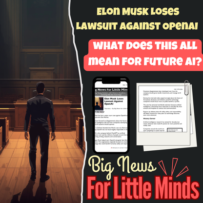 Elon Musk Loses OpenAI Lawsuit as the Future of Ai being Debated: Kids News Pack!