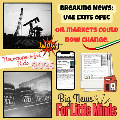 Oil, Power & Change: UAE Exits OPEC 2026! News & Critical Thinking Pack for Kids 9+