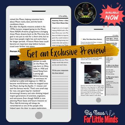 Moon Base for $20 Billion? How NASA Plans to Live & Grow Food in Space Article Pack!