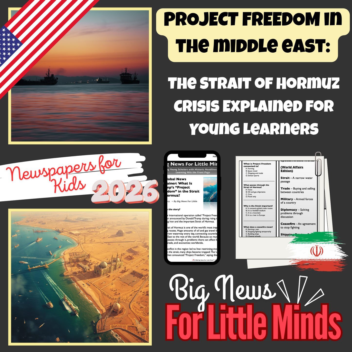 Trump’s “Project Freedom” in Strait of Hormuz Explained as a Lesson with Activities!