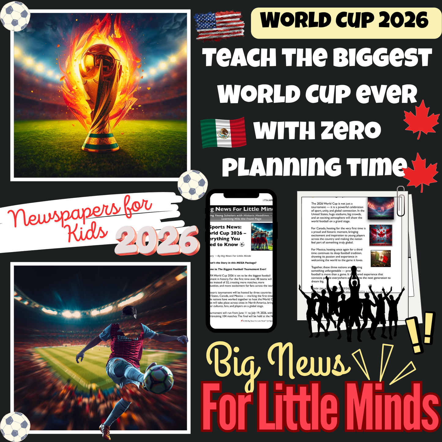 USA, Canada & Mexico World Cup 2026: Teach It All, Prep Nothing! Complete Article Pack