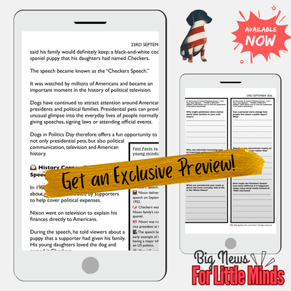 National Dogs in Politics Day: Richard Nixon & the Checkers Speech! Lesson Pack
