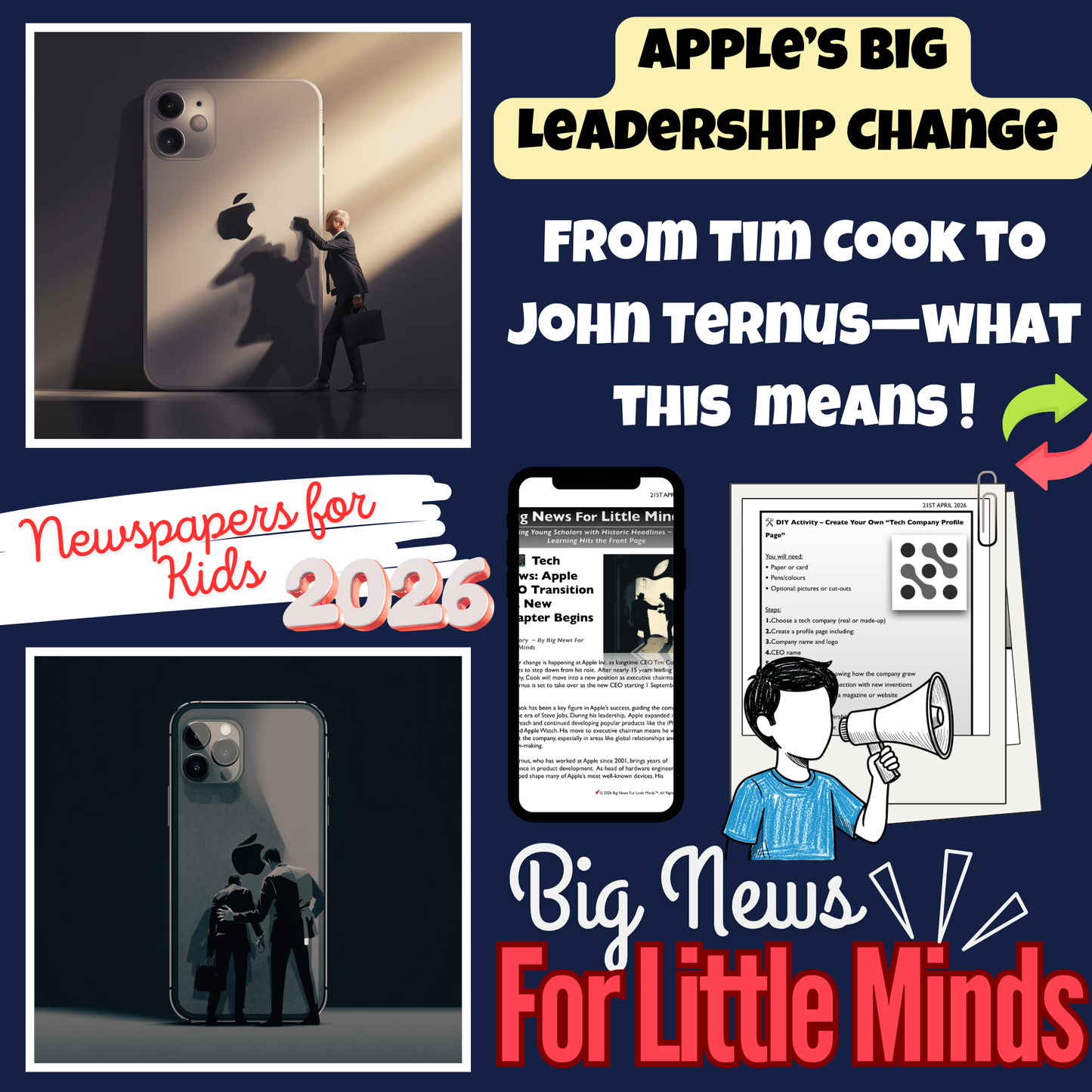 From Tim Cook to John Ternus: Apple Moves Forward with a New Chapter! Kids Tech Pack