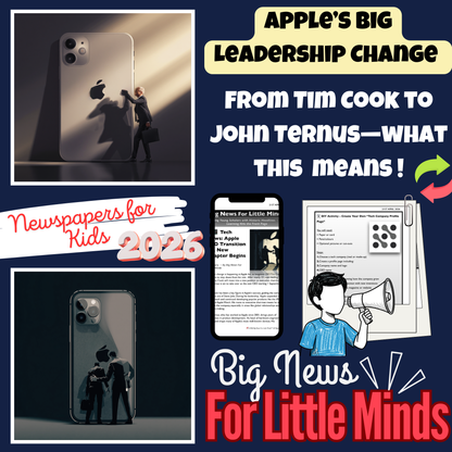 From Tim Cook to John Ternus: Apple Moves Forward with a New Chapter! Kids Tech Pack