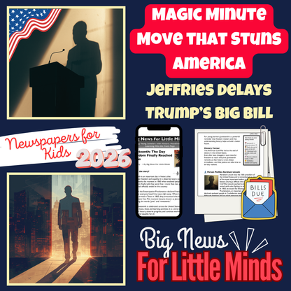 Hakeem Jeffries' 8-Hour Speech Against Trump’s Bill Kids Article & Activities Pack!