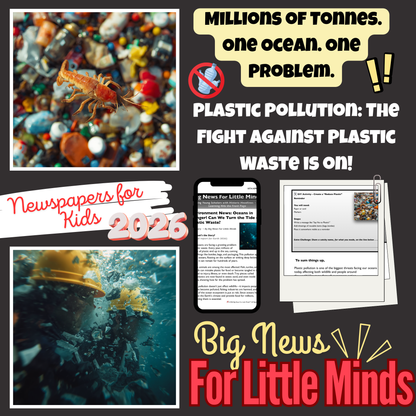 Earth Day Highlight: the Plastic Pollution Problem on Marine Life! (Kids Article Pack)