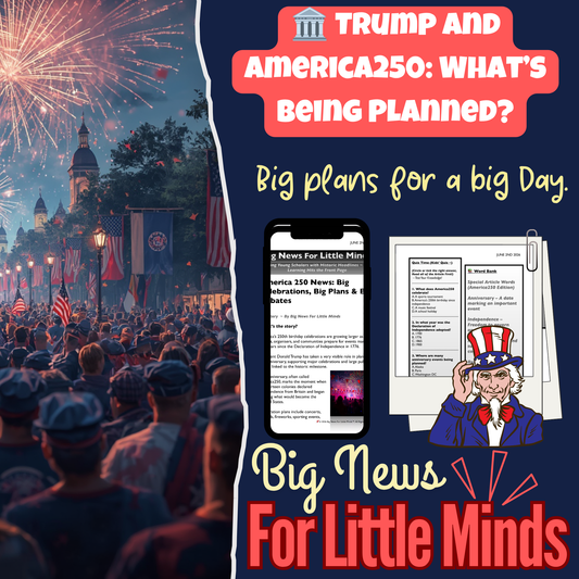 AMERICA TURNS 250: Trump, Celebrations & big debates. 4th July Lesson & Activities!