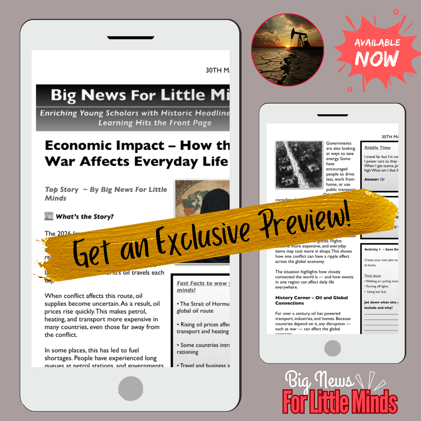 The Ripple Effect: How the Iran War Is Affecting Us All: Article Pack for Kids 2026!