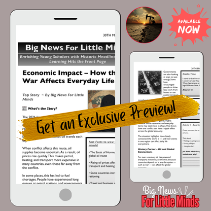 The Ripple Effect: How the Iran War Is Affecting Us All: Article Pack for Kids 2026!