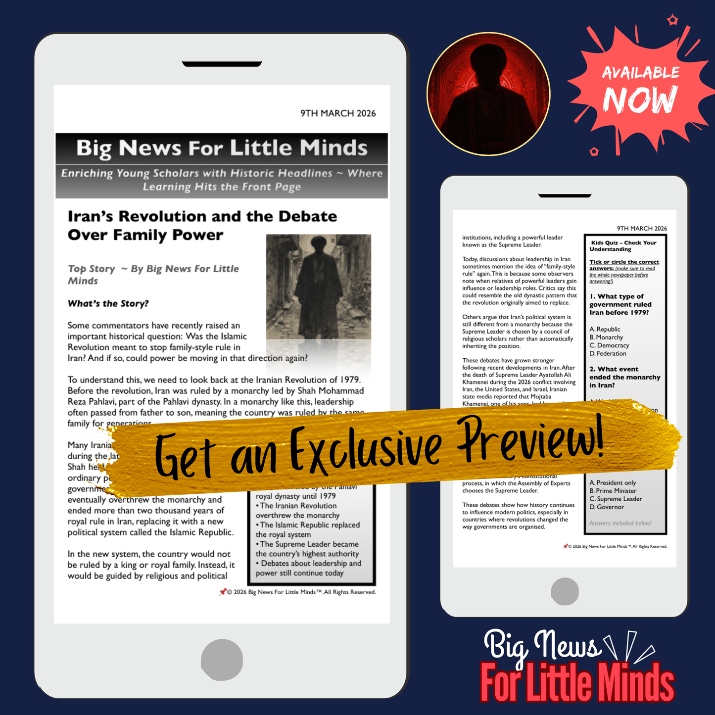 Iran’s Revolution & Debate Over Family Power: Iran War 2026 Article Pack on Hot Topic!