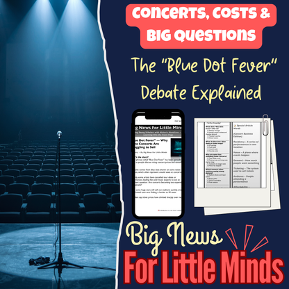 Blue Dot Fever — Why Some Concerts Are Struggling to Sell: Kids Newspaper & Activites