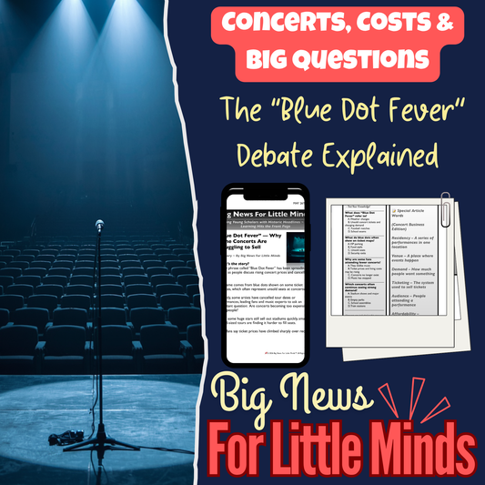 Blue Dot Fever — Why Some Concerts Are Struggling to Sell: Kids Newspaper & Activites