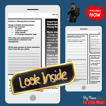 Kids' News Pack on: Nancy Guthrie’s Disappearance ~ Free Worksheets included!