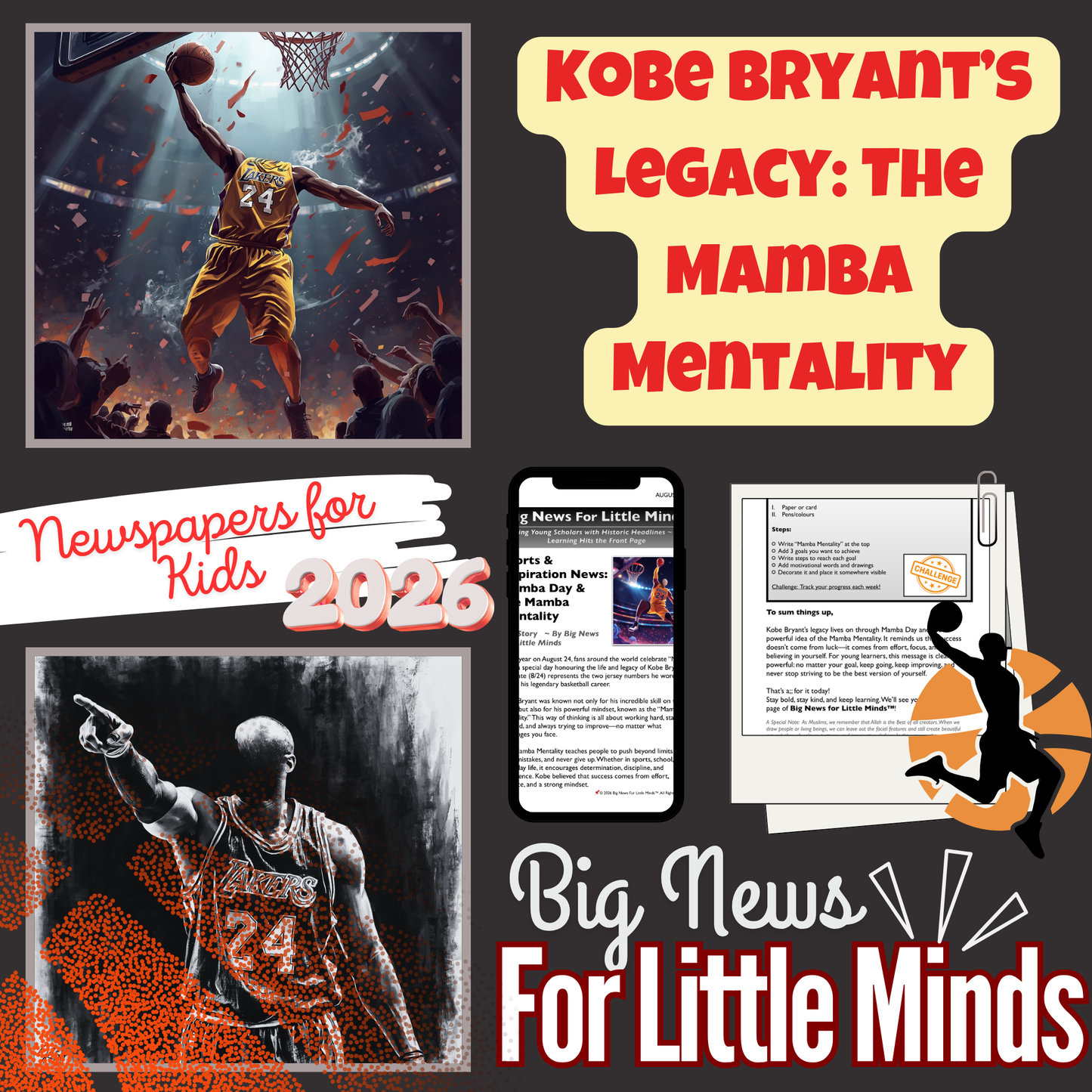 Mamba Mentality on Mamba Day: Never Give Up Just Like Kobe Bryant! Article Pack
