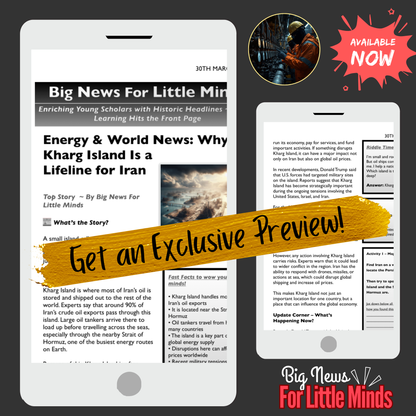 Kharg Island: Oil Lifeline Trump Wants (Iran War)! Why It Matters Most: Kids Article Pack