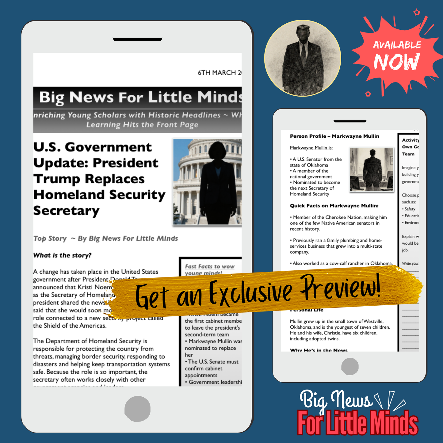New Leadership at Homeland Security: From Kristi Noem to Markwayne Mullin! Trump News