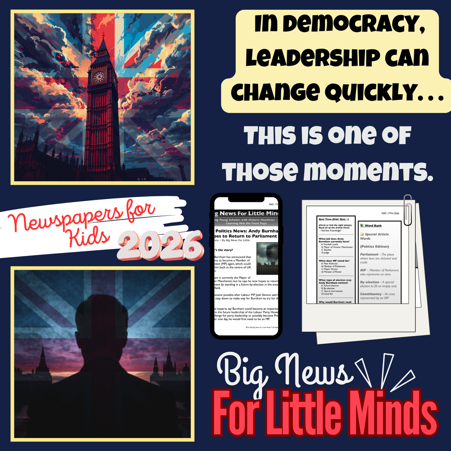 Andy Burnham’s return to UK Politics Explained & Whats Going On? Kids Newspaper