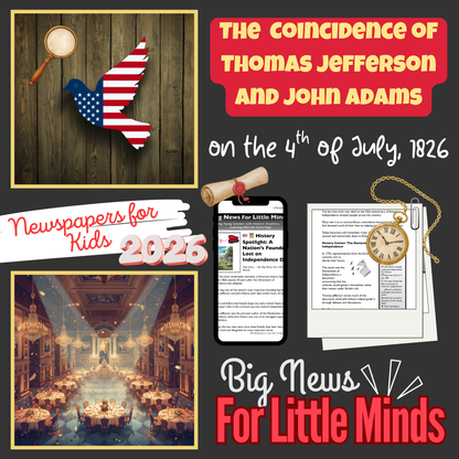 The Founders Who Died on America’s 50th Birthday 4th of July: Article, Activities & Quiz!