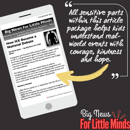 Who Are ICE Agents and Why Do They Matter? Kids Article Pack with Worksheets