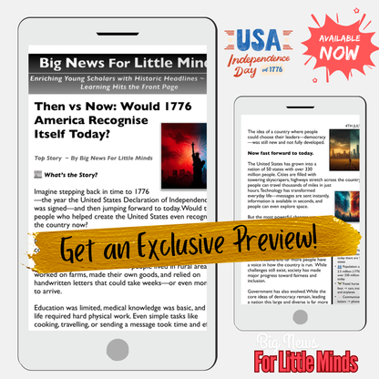 Same Nation, Different World: Would 1776 America recognise today? 4th July Package!