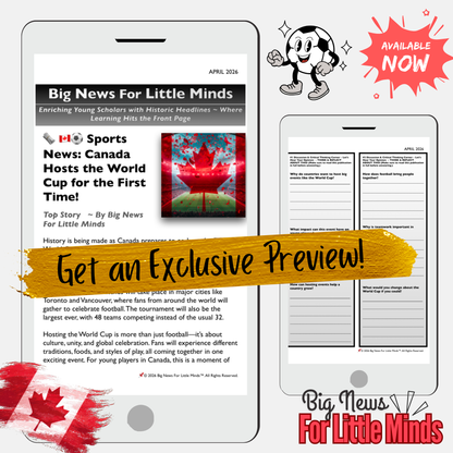 World Cup 2026 Comes to Canada for the First Time (History) - Article & Activity Pack!