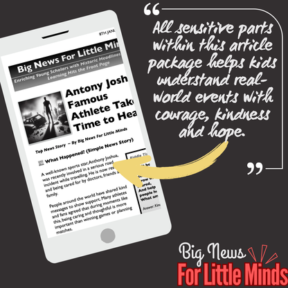 Antony Joshua: Famous Athlete Takes Time to Heal after Crash! Kids Article Pack