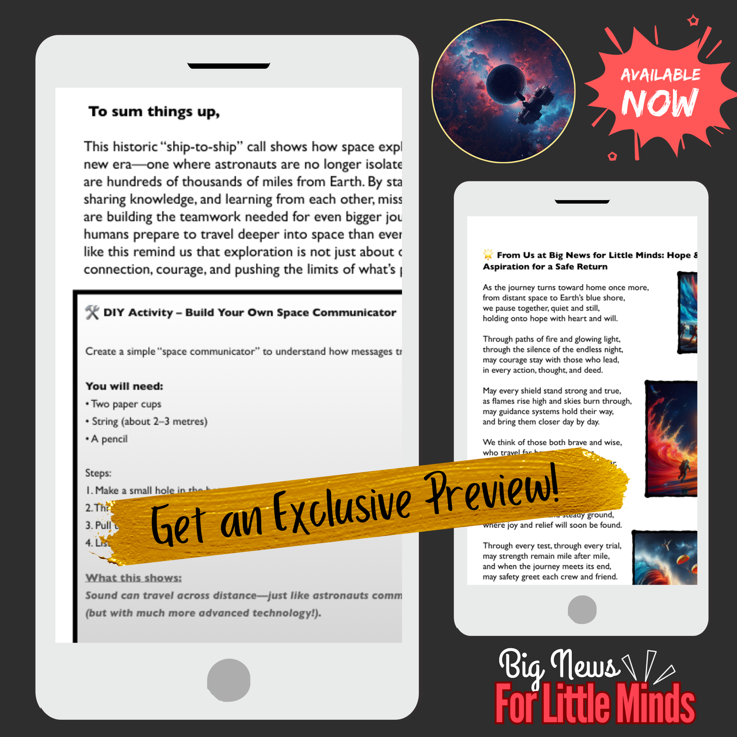 Artemis II Makes History with Space-to-Space Call with ISS! Kids Article Pack 2026