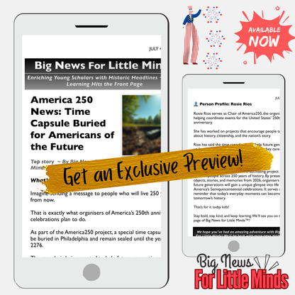 America250’s Time Capsule: Do Not Open Until 2276! Article, Activities, Quiz & Freebies!