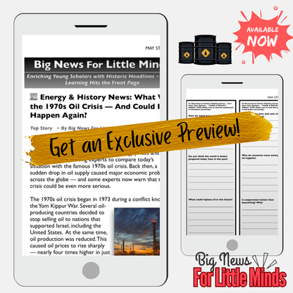 Energy Shock: What Was 1970s Oil Crisis & Could It Happen Again? Article & Activities!