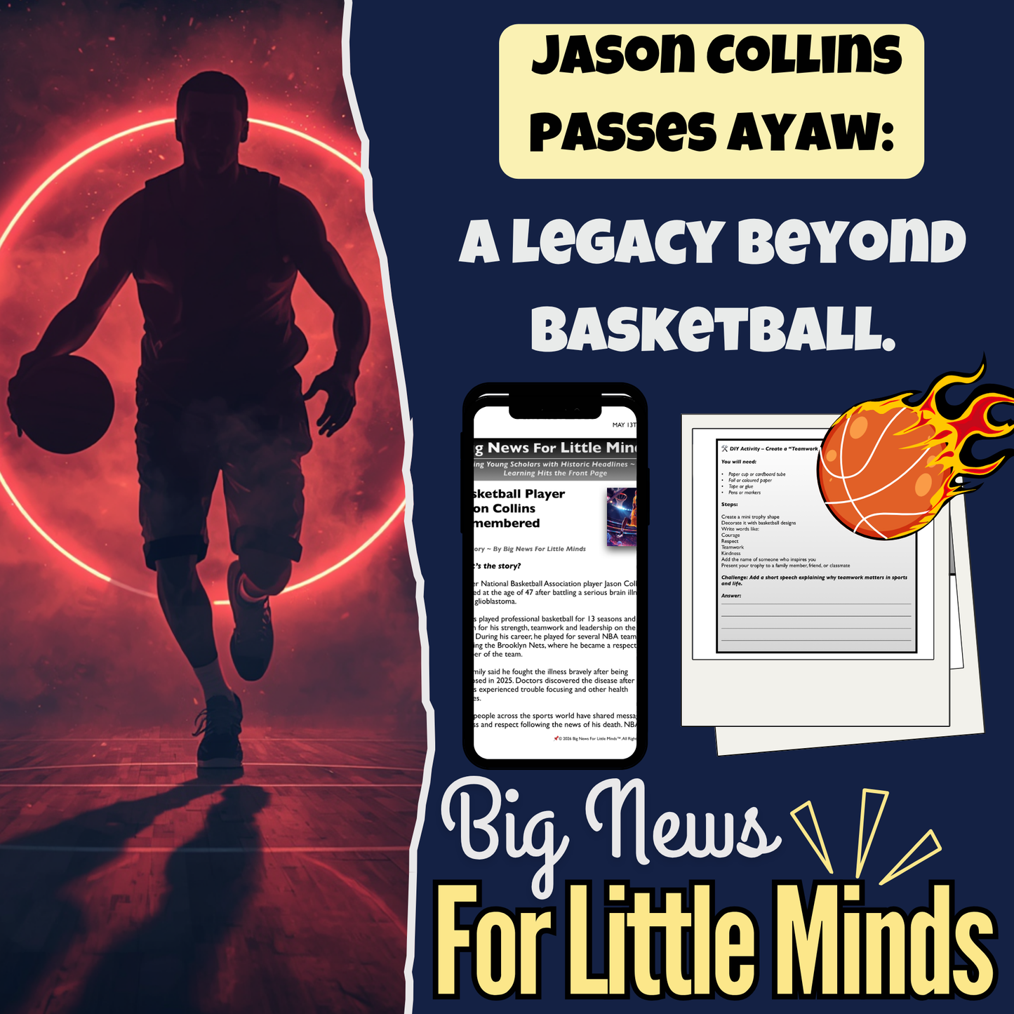 NBAs Jason Collins Dies: Reflection on Sports, Leadership & Resilience. Newspaper Pack