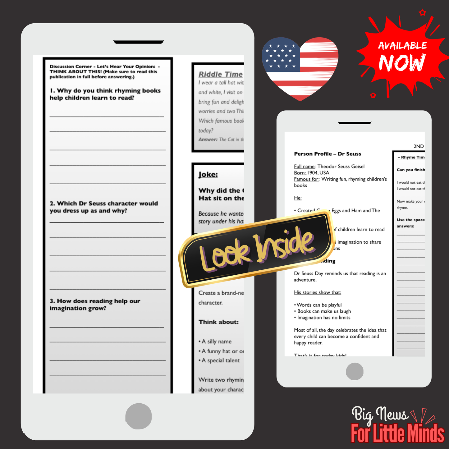 Dr Seuss Day: Epic Article & Activity Pack for Kids on Read Across America Day!