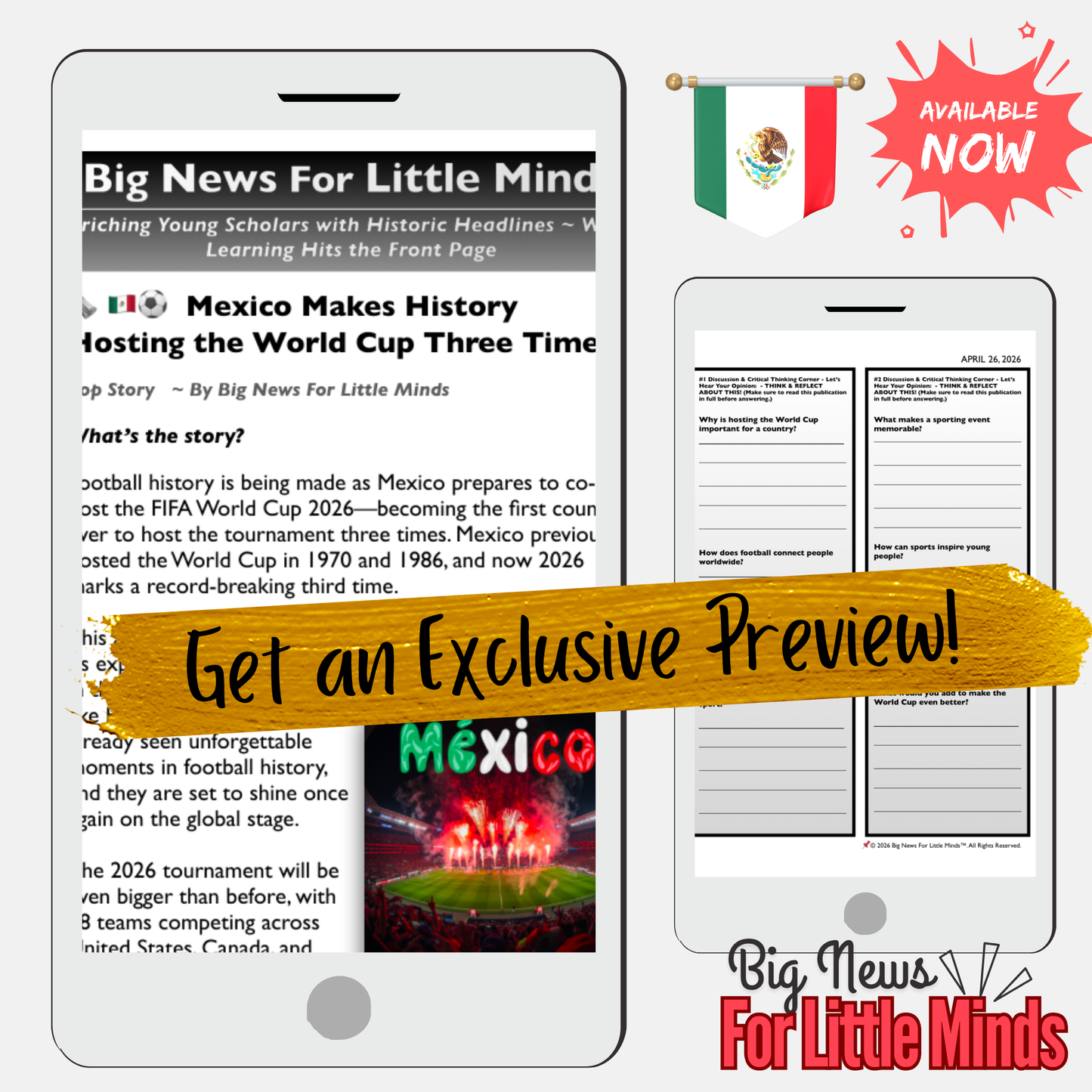 1 Nation. 3 World Cups. 1 Legacy. Hosts Mexico makes History (Summer 2026) Article