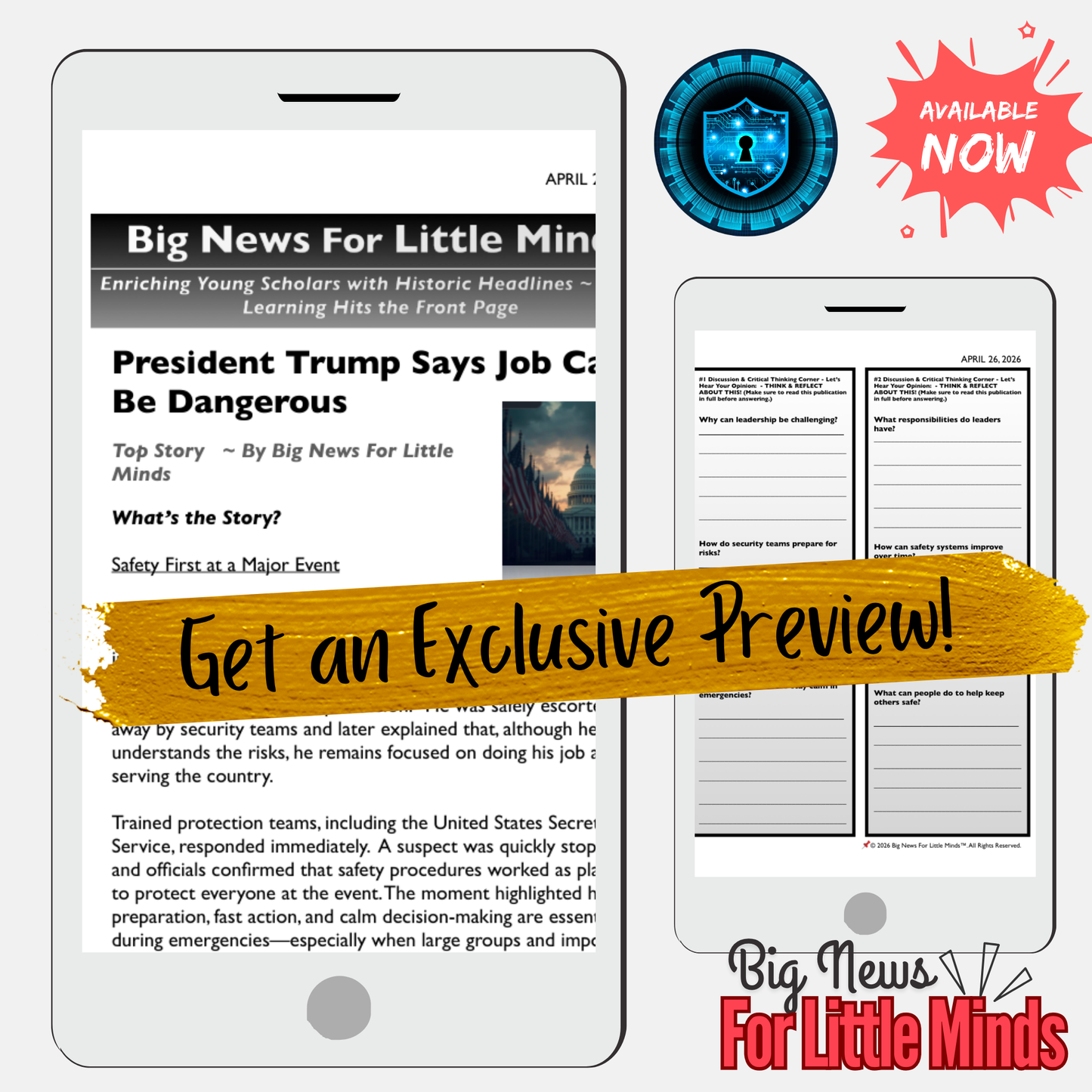 “A DANGEROUS JOB” – Donald TRUMP on Recent Incident 2026: Newspaper Pack