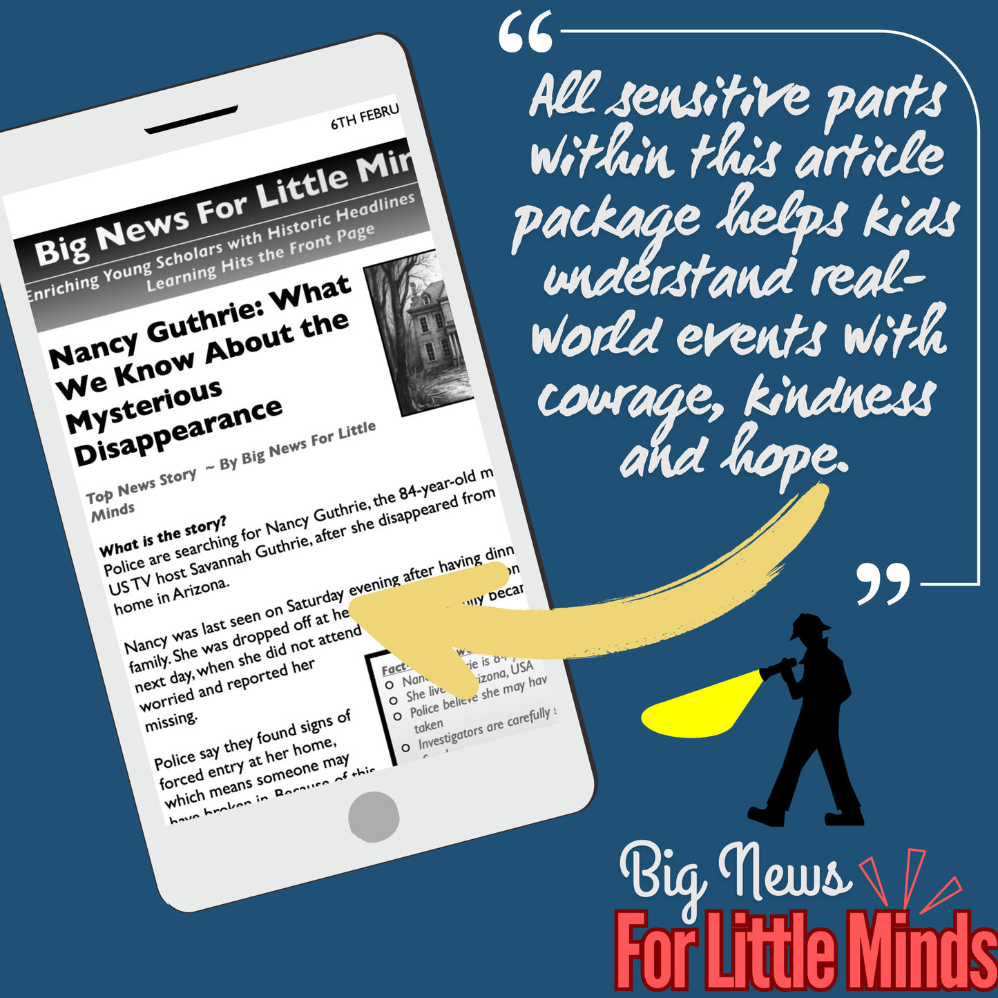 Kids' News Pack on: Nancy Guthrie’s Disappearance ~ Free Worksheets included!