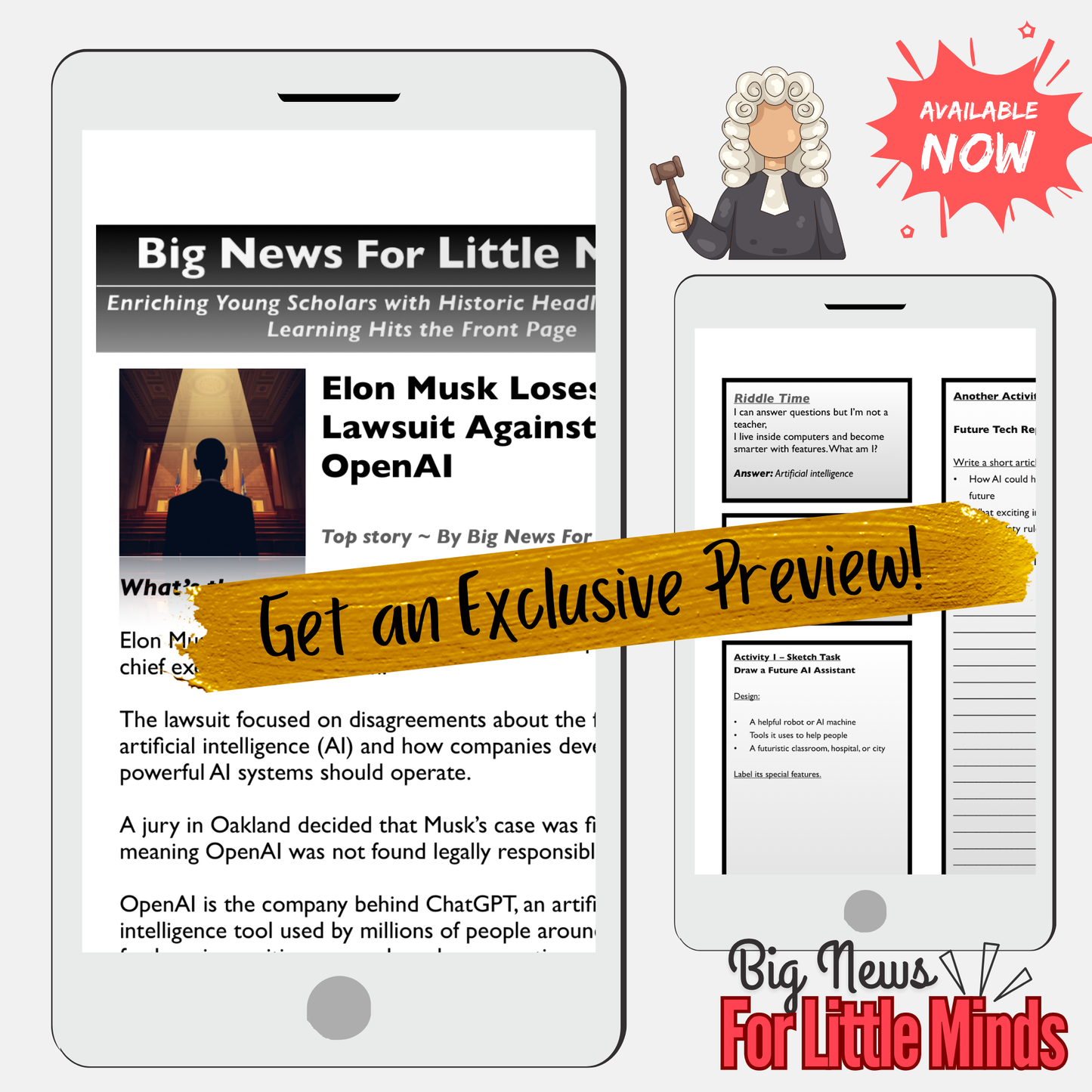 Elon Musk Loses OpenAI Lawsuit as the Future of Ai being Debated: Kids News Pack!