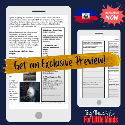 Haiti’s Fight for Freedom & Independence: Kids Article Pack for Black History Month!
